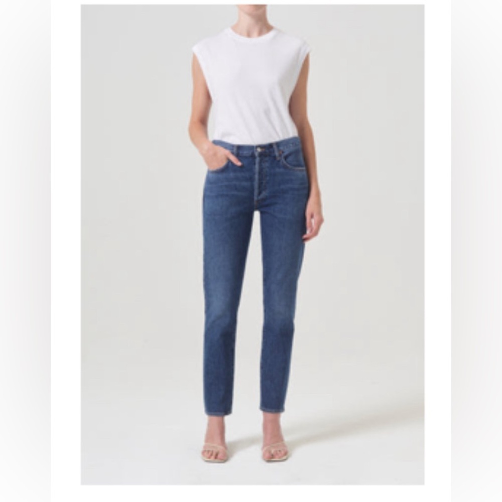 NWT Agolde Austin Mid Rise Tapered Slim